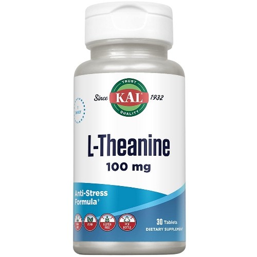 L-Theanine 100mg, 30cps, KAL Vitamins