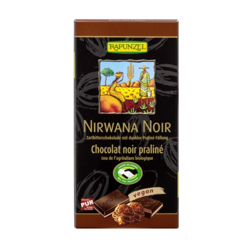 Ciocolata Nirwana Neagra 55%cacao 100gr Rapunzel