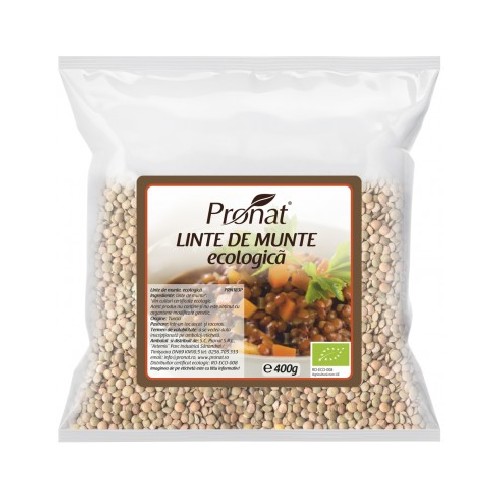 Linte de munte Bio, 400 g, Pronat