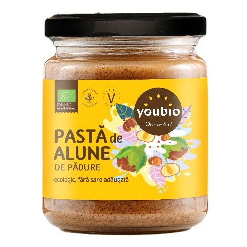 Pasta de alune de padure, ecologic, 250g, Youbio