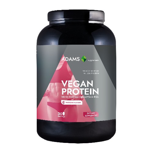 Proteina vegana (zmeura), 908gr, Adams