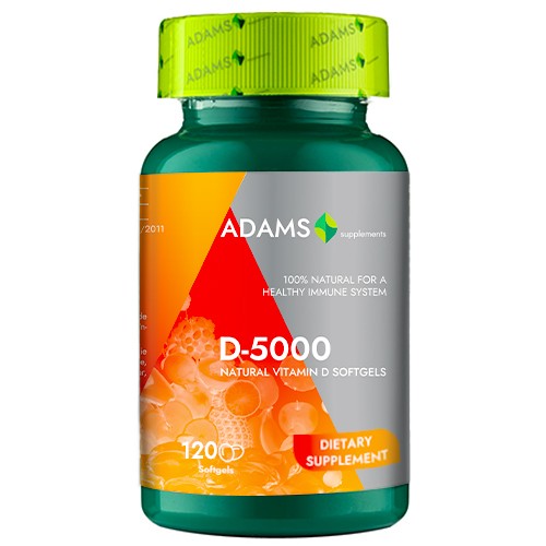 Vitamina D-5000 softgel 120 cps, Adams