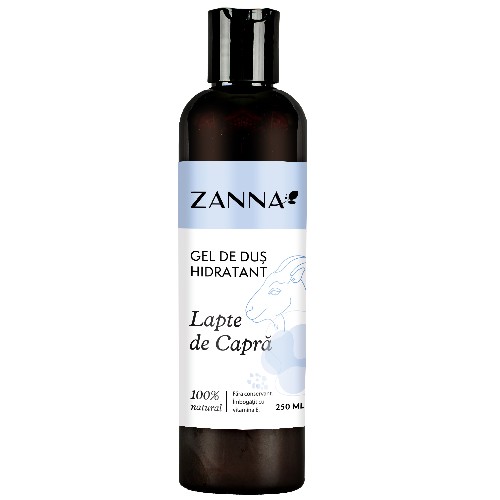 Gel de dus Hidratant cu Lapte de capra, 250ml, Zanna