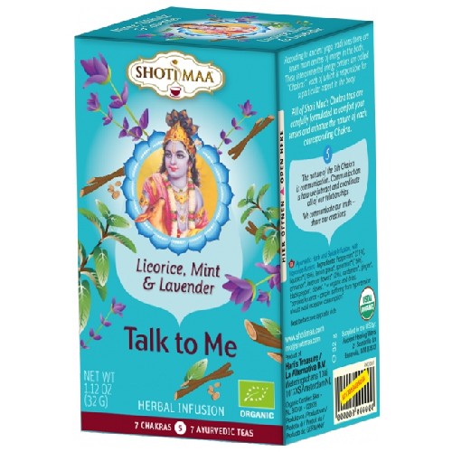 Ceai Chakras - Talk To Me - Lemn Dulce, Menta Si Lavanda Bio 16D