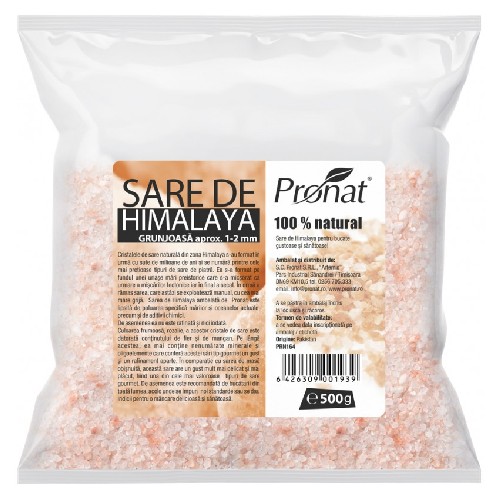 Sare Himalaya Grunjoasa, 500g, Pronat