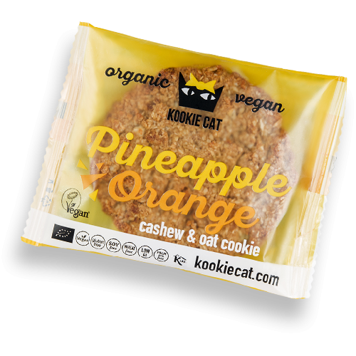 Cookie cu Ananas si Portocale Fara Gluten Bio 50gr Kookie Cat