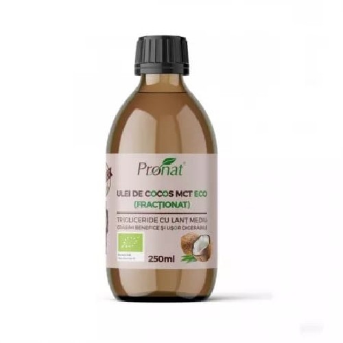 Ulei de Cocos Mct (Fractionat) Eco, 250ml, Pronat