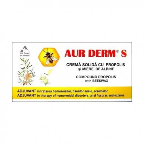 Aur Derm S Supozitoare cu Propolis si Miere 10buc