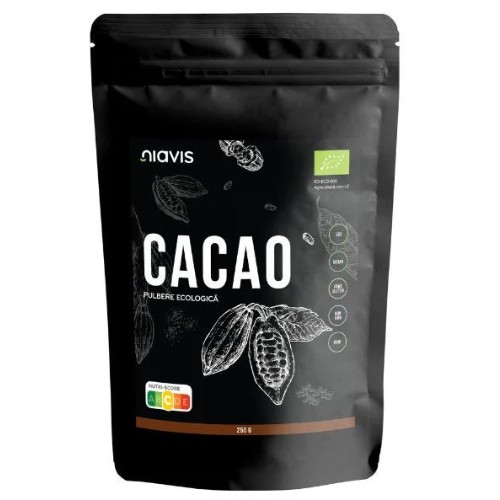 Cacao pulbere raw, ecologica, 250g, Niavis