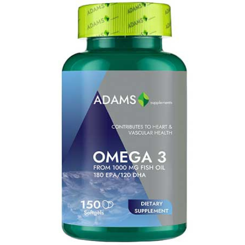 Omega 3 1000mg, 150cps, Adams Supplements