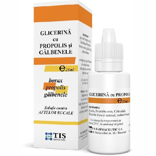 Glicerina Boraxata cu Propolis, 25ml, Tis